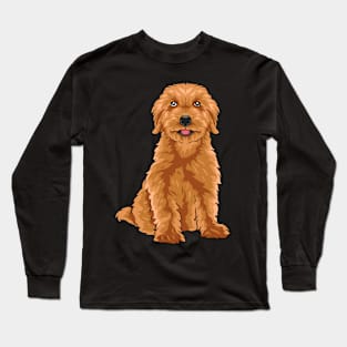 A super cute Goldendoodle looks at you. Long Sleeve T-Shirt